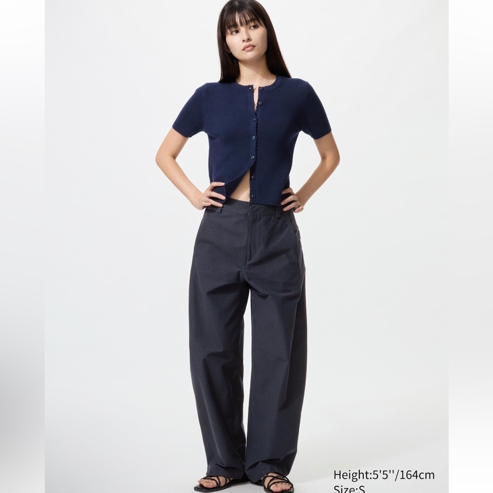 Uniqlo Jersey Barrel Pants Navy